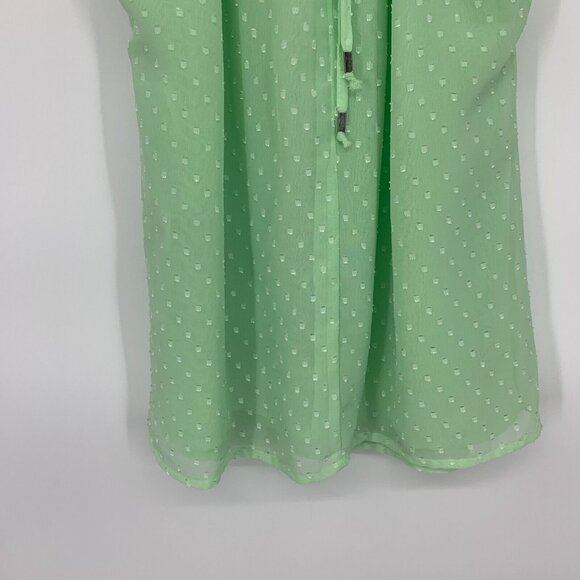 New York & Company Top Green Swiss Dot Sleeveless Halter Tank NWT - Picture 11 of 11